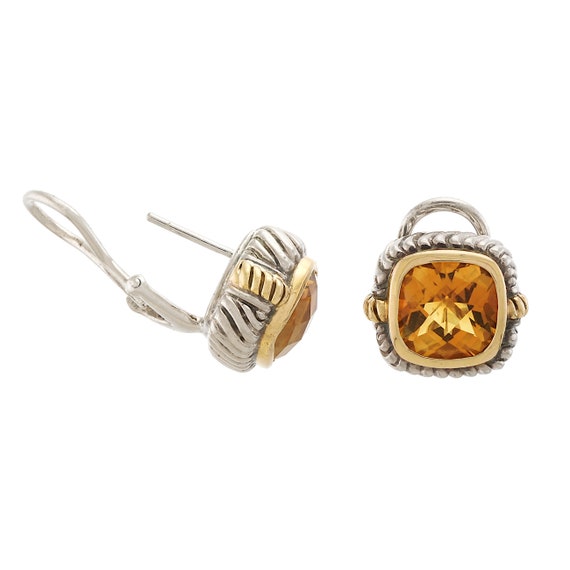 Lorenzo Citrine Earrings in Sterling Silver and 1… - image 3