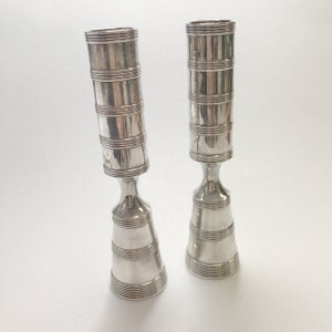 Vintage Jens H. Quistgaard Silver Plated Candle Holders by Dansk