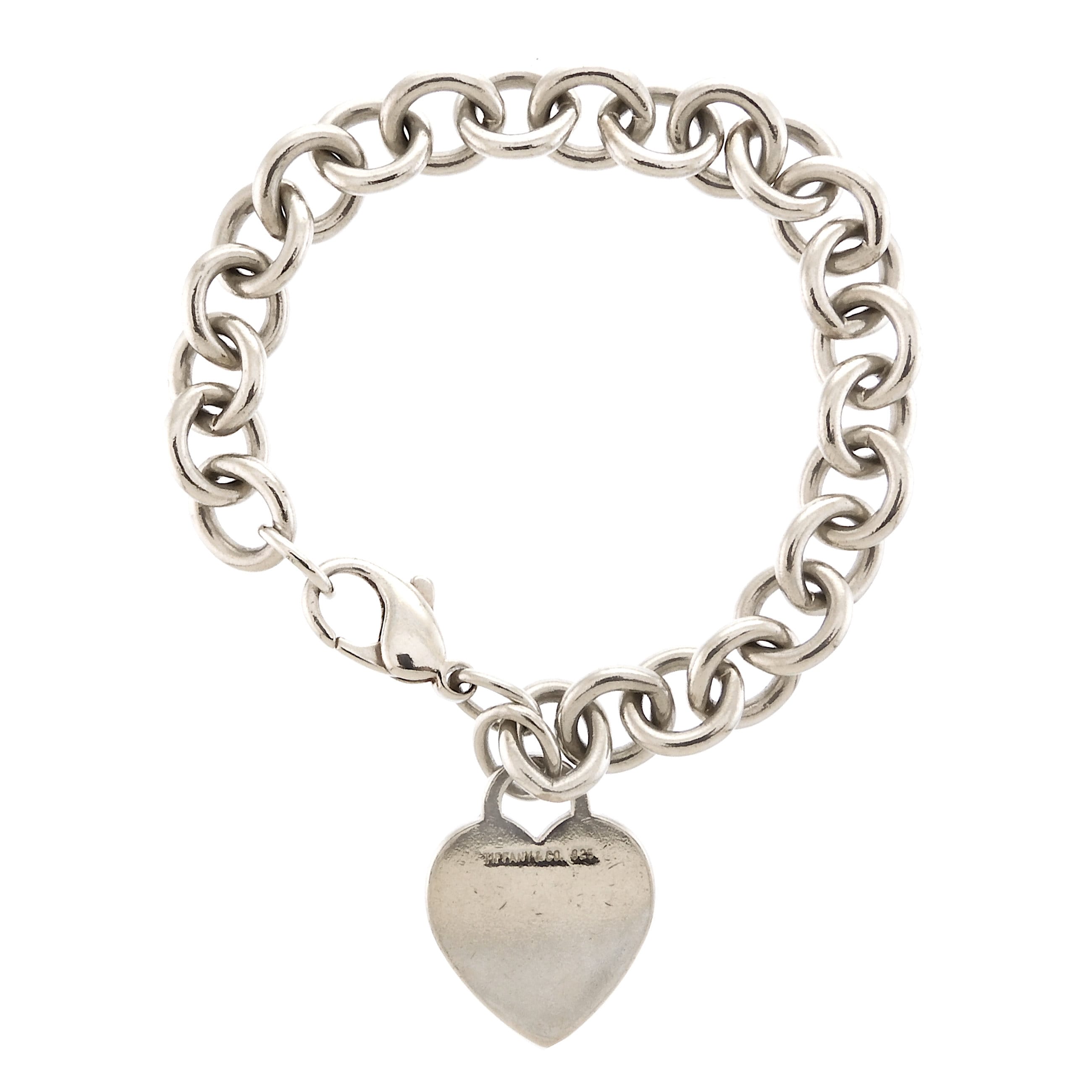 Return to Tiffany™ Heart Tag Bracelet in Sterling Silver with a Diamond,  Medium