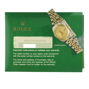 Authentic Women’s Rolex Watch 26mm Datejust Two-Tone 18k Yellow Gold & Stainless Steel, Champagne Dial (69173)