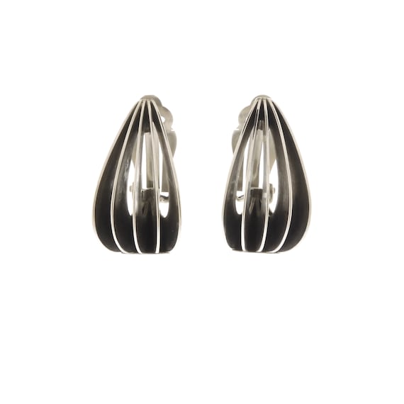 Unique Sterling Silver Clip Earrings by Navajo Je… - image 2