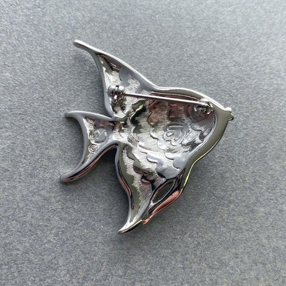 Flashy and Fanciful Fish Brooch by Swarovski with… - image 7
