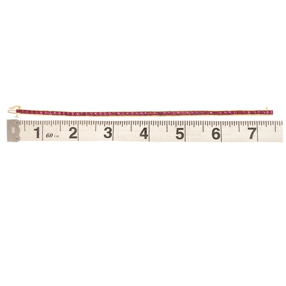 Luxurious Natural Ruby Gemstone Line Bracelet in … - image 6