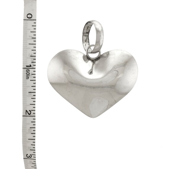 Vintage Kalibre Sterling Silver Large Puffy Heart… - image 7