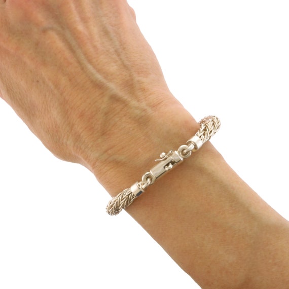 Stylish Foxtail Woven Chain Bracelet in Sterling … - image 6