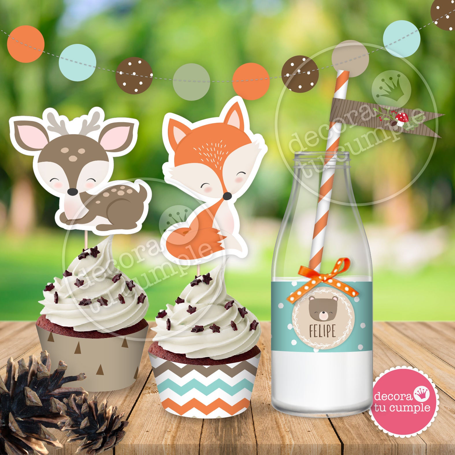 KIT IMPRIMIBLE bosque encantado personalizado Etsy