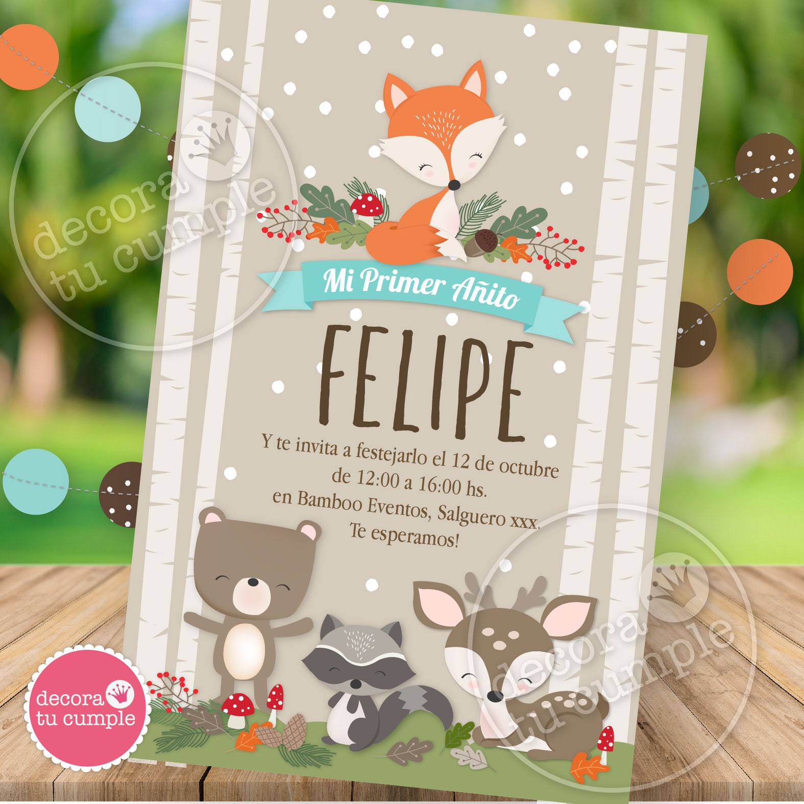 KIT IMPRIMIBLE bosque encantado personalizado Etsy