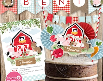 Farm Barnyard Birthday Printable Party Pack Kit Instant Download - Etsy