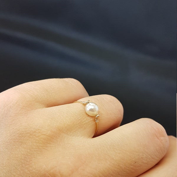 Bague perle d'eau douce