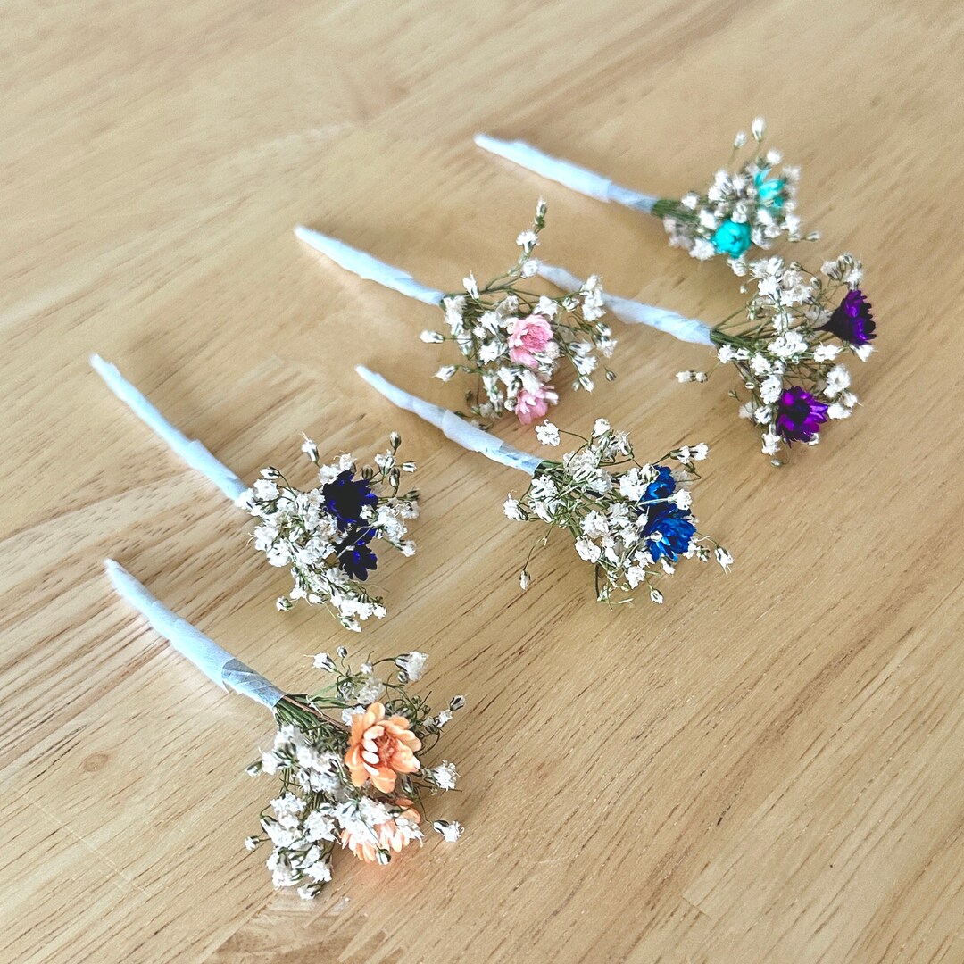 Dried Flowers Hair Pin, Bridal Hair Flowers Pin, Wedding Hair Pin