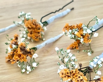 Sea Lavender Flower Hair Pin, Bridal Hair Flowers Pin, Dried Flower Hair Pins, Wedding Hair Pin, Festival Hair Flower, Prom Hair Flowers,