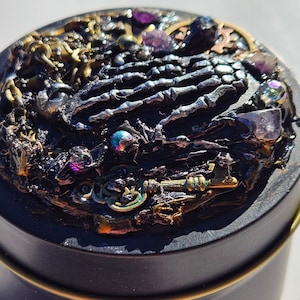 Trinket Tin | Bones Trinket Tin | Steampunk Bones Trinket Box | Jewelry Box