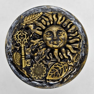 Trinket Tin | Moon Trinket Tin | Steampunk Moon Sun Trinket Box | Jewelry Box