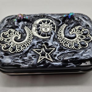 Trinket Tin | Hematite Moon Trinket Tin |  Trinket Box | Jewelry Box