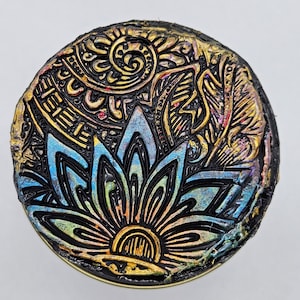 Trinket Tin | Rainbow Starburst Trinket Tin | Trinket Box | Jewelry Box