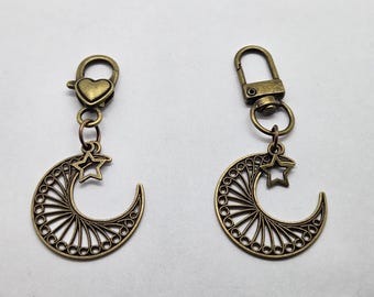 Boho Bronze Bag Charm: Dragonfly Heart