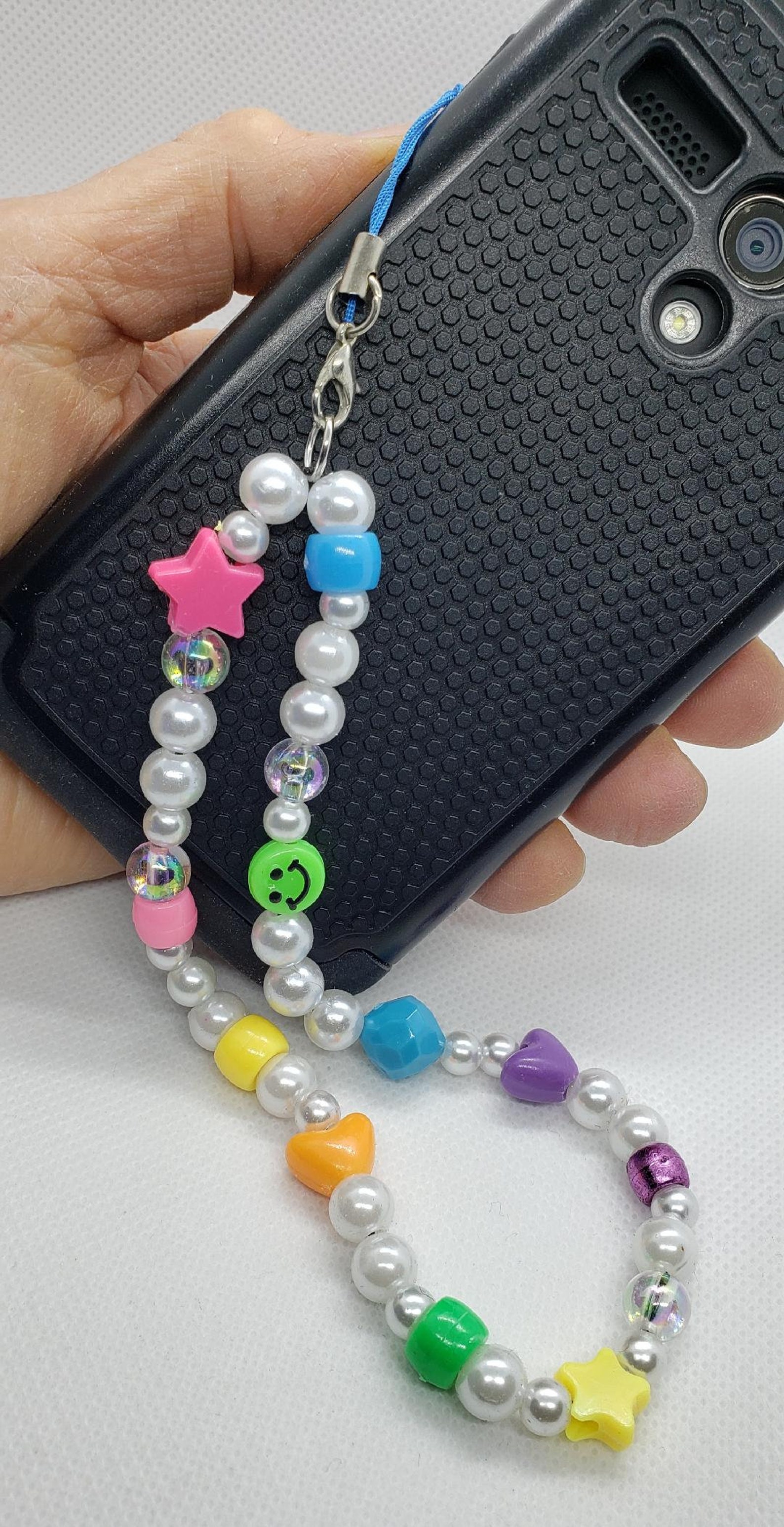 Beaded Phone Charm Strap / Retro 90s Phone Strap / Y2k Phone Etsy