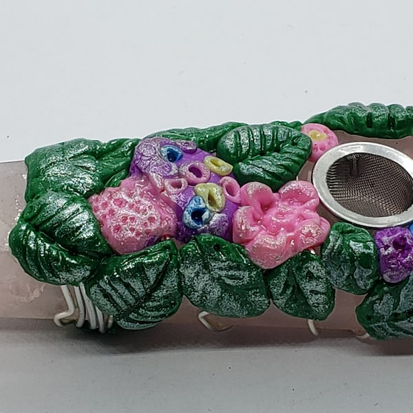 Rose Agate Garden Smoking Pipe