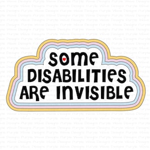 Sommige handicaps zijn onzichtbaar ontwerp - vector digitale svg sticker t-shirt mok silhouet laser glowforge citaat autisme acceptatie uitgeschakeld
