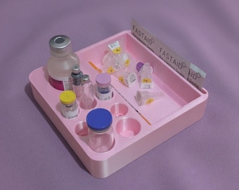 Mini Reconstitution Peptide Station (Tray Only) | Insulin Organiser | Peptide Organizer for 3ml Vials, Cartridges & BAC Bottle