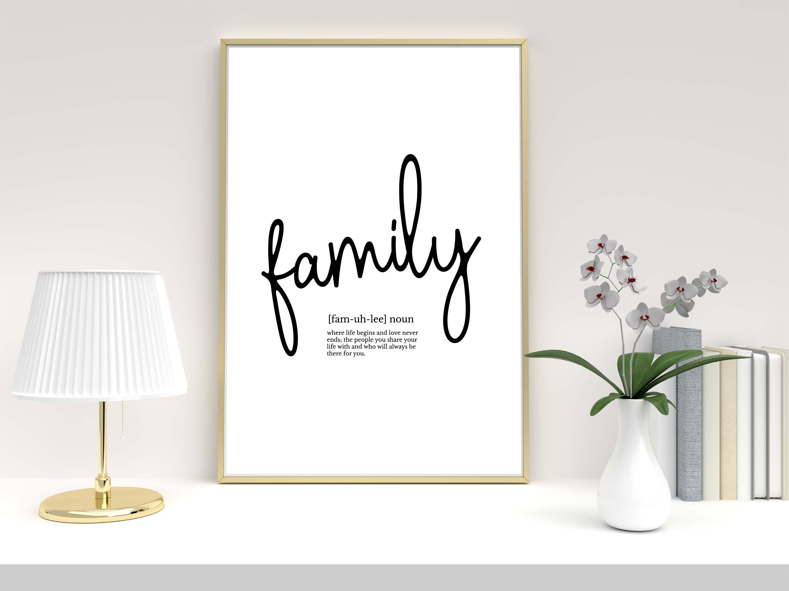 Family Definition Printable Wall Art Minimalist Print Etsy UK