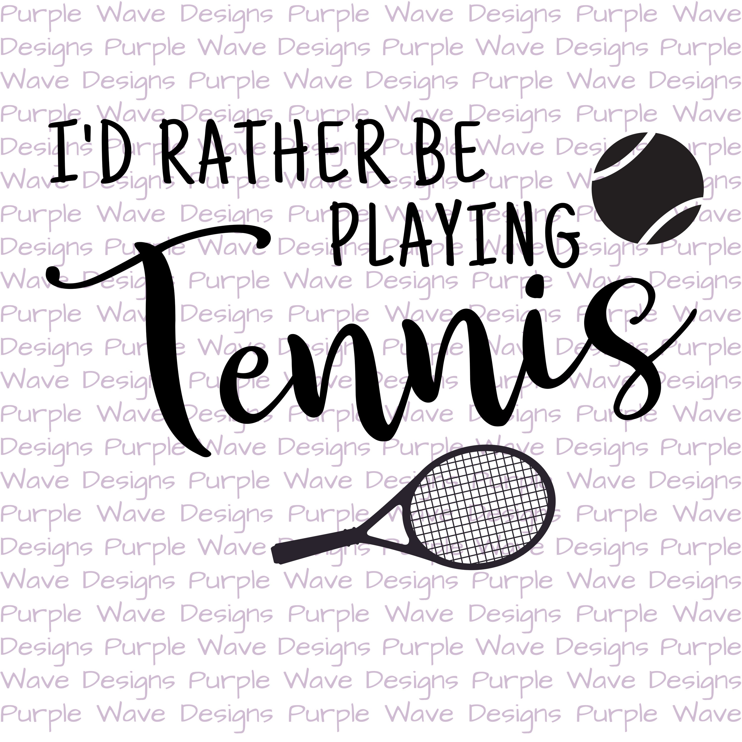 Étiquette à Bagages Humour Tennis – “I’d Rather Be Playing Tennis” – Cadeau Sport