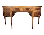 Antique Federal Style 20th Century Demilune Inlaid Mahogany Sideboard