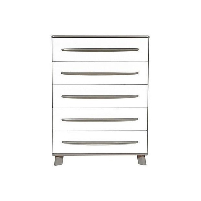Lacquered Grey White Painted Tall Dresser Etsy