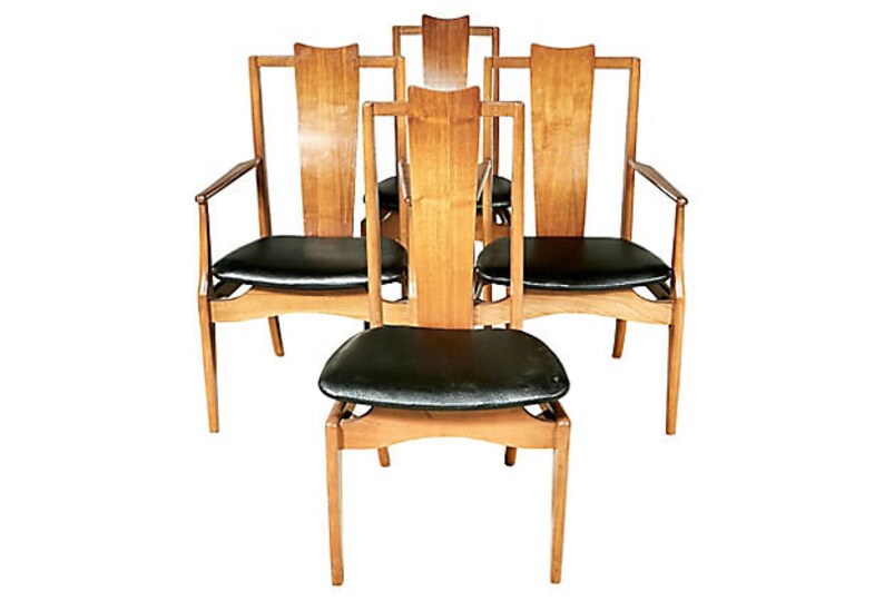 1960s Asian Style Dining Room Chairs Set Of 4
