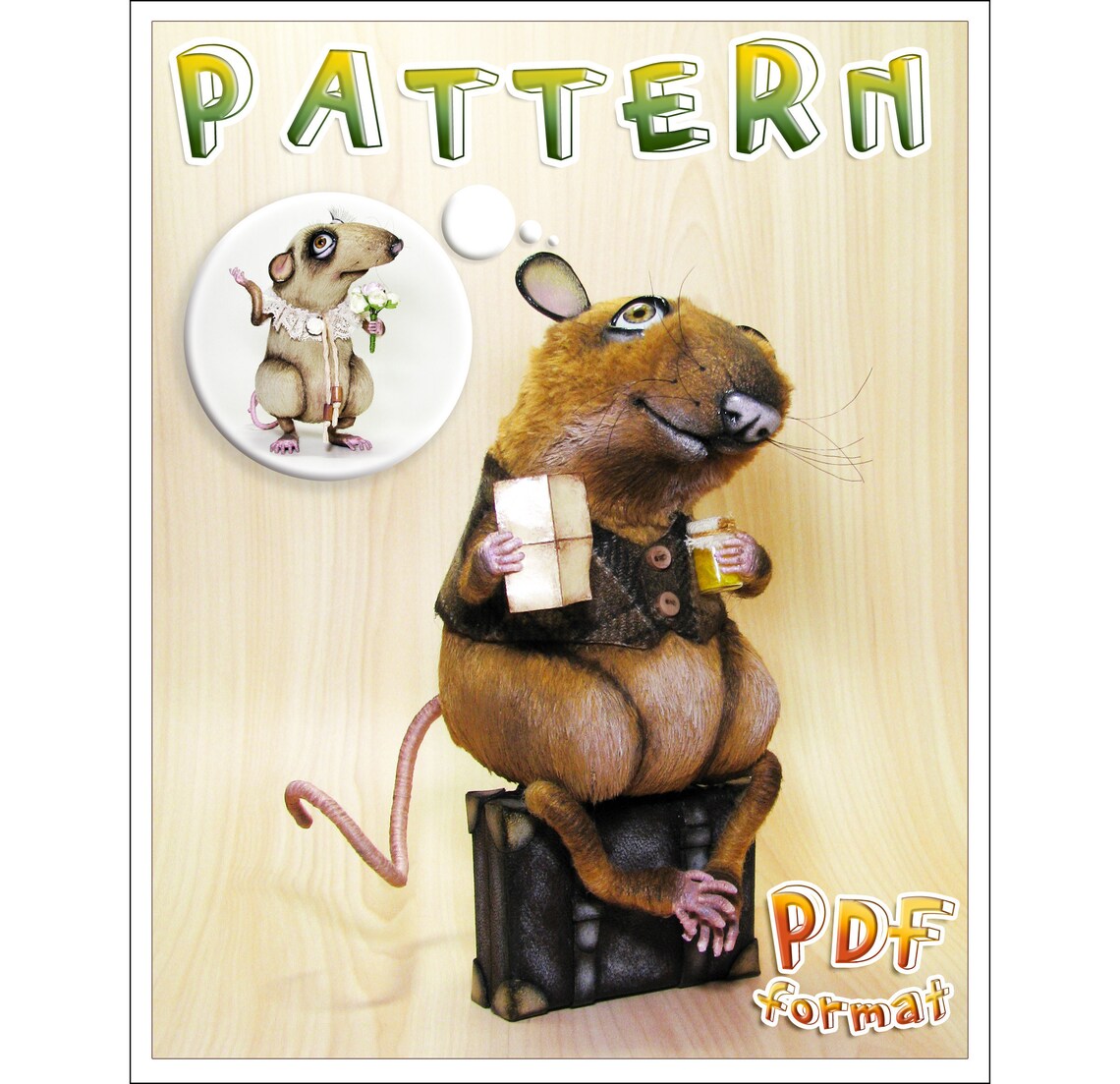 PDF Sewing pattern Rat colorful character pattern / in | Etsy