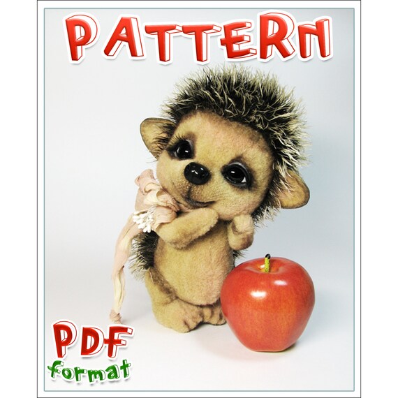 Smiling kitten pattern in teddy style 9.45 inches Instant Download! PDF Sewing pattern