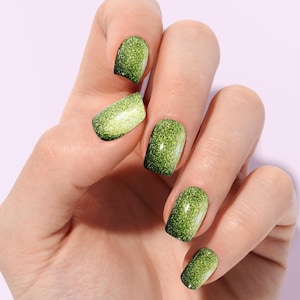 Glas Press On Nägel: Jelly False Nails, handgefertigt mit Kleber