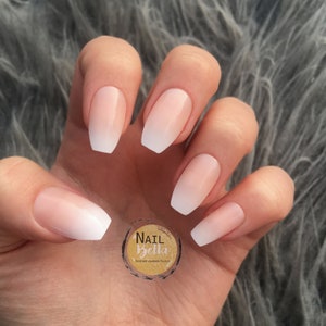 Short Coffin Ombre Press on Nail | Fake Nails | False Nails | Glue On Nails | Ombre Nails | Short Press on Nails