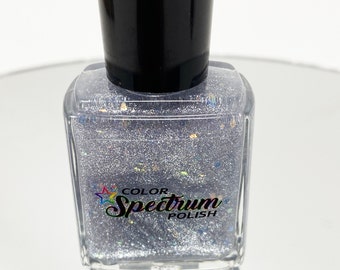 Silver Glitter Nail Polish topper indie nail polish gift for her handmade