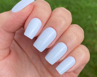 White Gloss Square Press On Nails | Square Press on Nails | Fake Nails | False Nails | Glue On Nails | Short Press on Nails | Ready to Ship