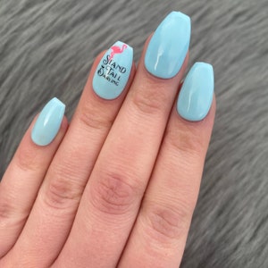 Blue Press on Nails | customizable shape and size  | False Nails | Glue On Nails | Short Nails