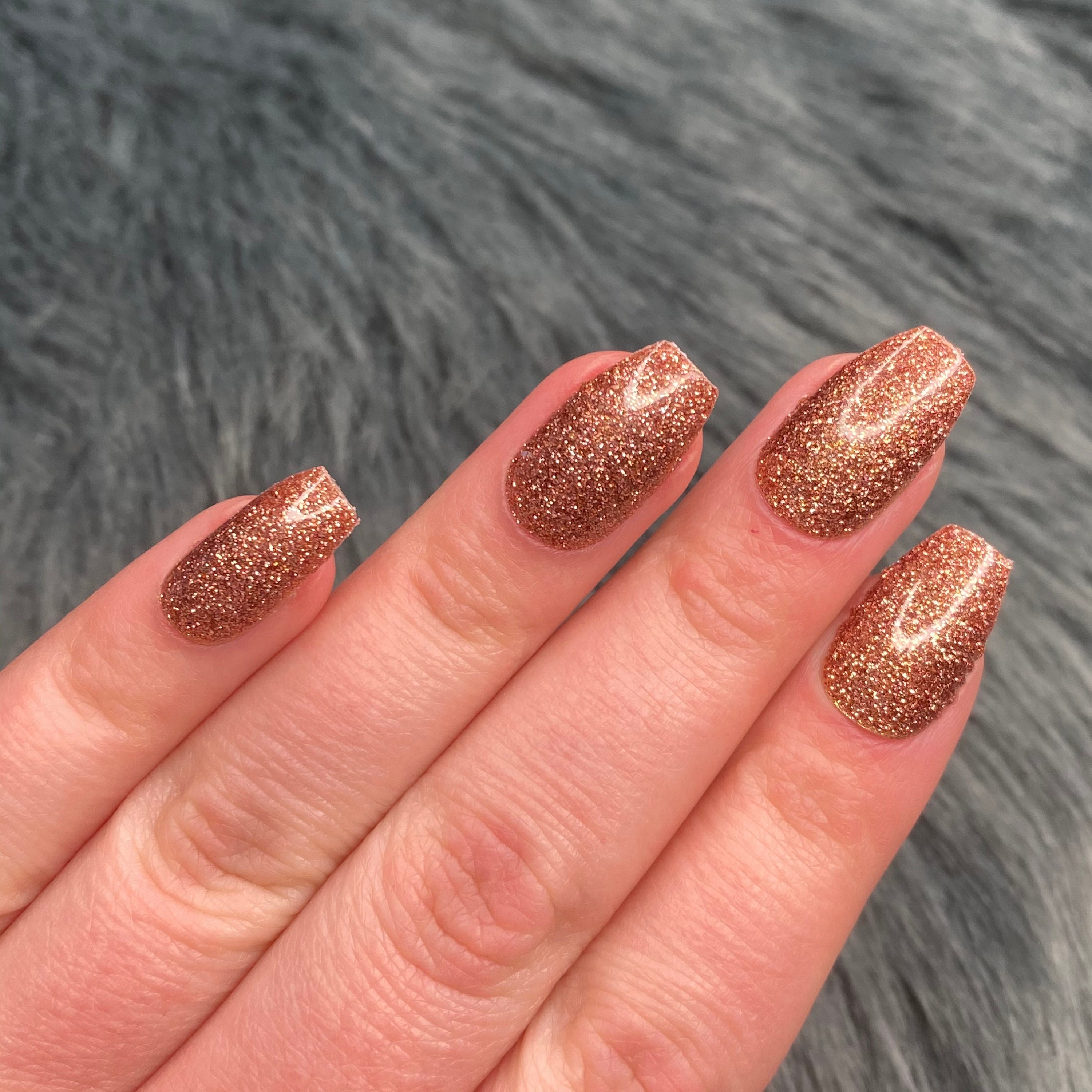 Gold Nail Wraps With Glitter Solid Color Nail Strips Nail Etsy