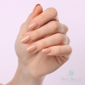 Rose Beige Press-On Nails | Long-Lasting Gel Manicure | Elegant Neutral Nails | Custom, Durable & Perfect for Everyday Wear