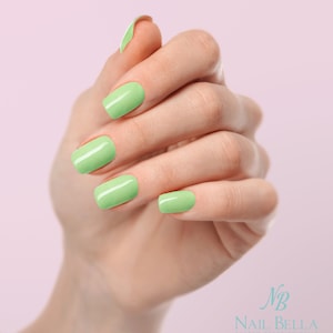 Ongles vert lime vif | Presse personnalisée réutilisable sur les ongles | Faux ongles | Ongles courts | Faux ongles | Ongles longs | colle sur les ongles | Appuyez sur
