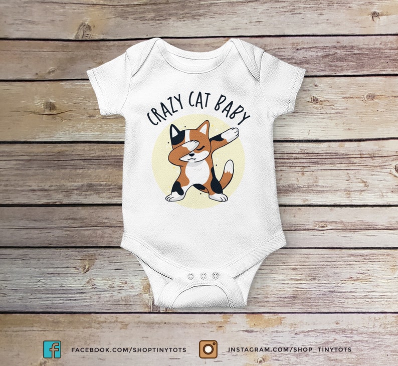 crazy cat baby onesie