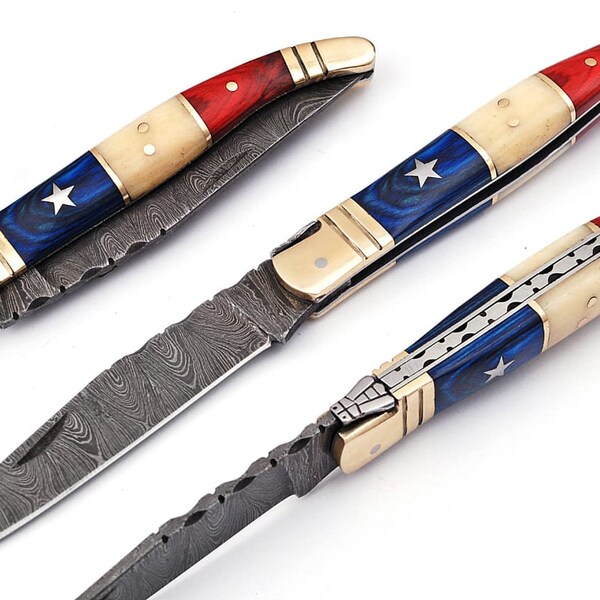 Texas Flag Handle Knife Etsy
