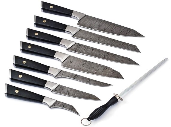 Black forge knives Damascus 8 chef's knife 
