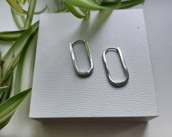 Eenvoudige minimalistische oorbellen, sterling zilver 925