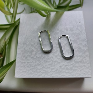 Eenvoudige minimalistische oorbellen, sterling zilver 925 image 2