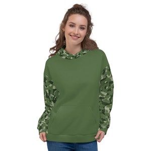 CAMO | Color Block Camo Hoodie | Recycled Polyester Fleece Unisex Hoodie image 6