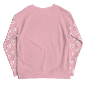 LOVED | Color Block Baby Pink Unisex Sweatshirt | Cut and Sew Style | Cute Sweaters | Pastel Neutral Outerwear