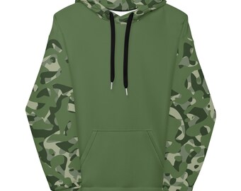 CAMO | Color Block Camo Hoodie | Recycled Polyester Fleece Unisex Hoodie