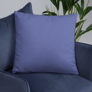 Periwinkle Floral Accent Pillow - Two-Toned Throw Pillow image 6