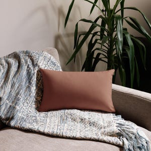 Two-Toned Mocha Mousse Premium Accent Pillow - Inspired by 2025 Color of the Year Mocha Mousse - Soft Brown Throw Pillow