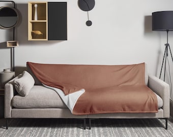 Mocha Mousse Plush Throw Blanket – Soft Brown, 50 x 60
